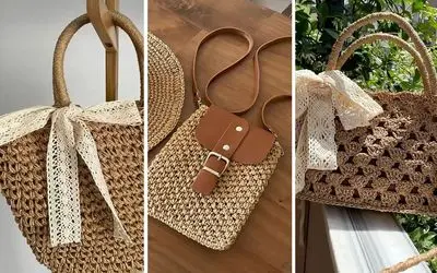 مدلای کیف رافیا دخترانه برای زیبارویان ایرانی؛ جذاب ترین انتخاب تو این حال و هوای خنک