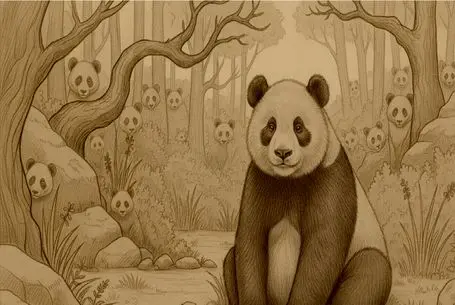 بازی فکری؛ اگه بتونی همه پانداهای پنهون شده رو پیدا کنی آلزایمر نمیگیری