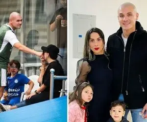 (عکس) دست بوسی همسر مدافع استقلال حسابی سوژه شد