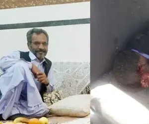 عکس جنازه حاجی حاضر عمرزهی از بزرگان بلوچ که امروز ترور شد + تصاویر