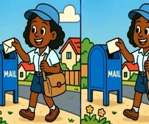 بازی فکری؛ سه تفاوت در زن پستچی که نامه‌ها را تحویل می‌دهد، پیدا کنید