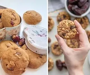 طرز تهیه کوکی خرمایی گردویی خوشمزه و مقوی / یه میان وعده عالی که راحت آماده میشه