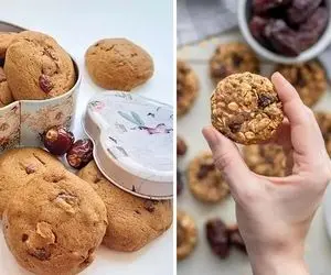 طرز تهیه کوکی خرمایی گردویی خوشمزه و مقوی / یه میان وعده عالی که راحت آماده میشه