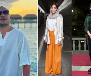 قیافه غیر قابل تشخیص "نوید محمدزاده و فرشته" با چشمای قرمز و تریپ غریب؛ چه سَمی!