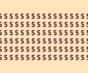 بازی فکری؛ اگه هوش تو سرت زبانه میکه تو 11 ثانیه میون این همه S پنچ هارو پیدا کن