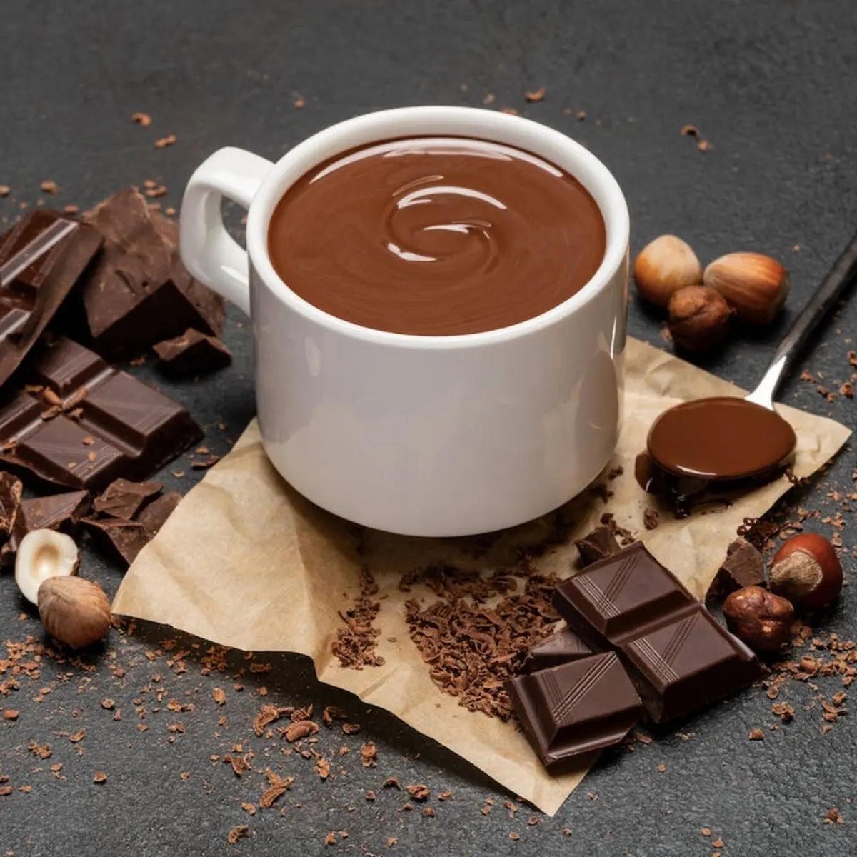 Hot dark chocolate
