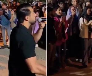 آواز خیابانی؛ ببینید واسه آواز و صدای محشر این پسر چه جماعتی تو خیابان جمع شدن