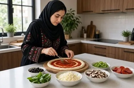 طرز تهیه پیتزای قارچ و گوشت + ترفند های درست کردن یک خمیر نرم و لطیف