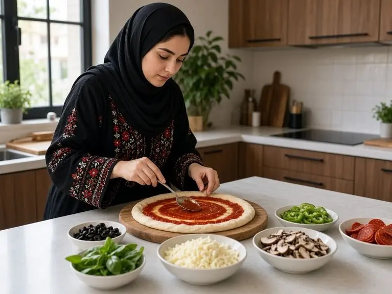 طرز تهیه پیتزای قارچ و گوشت + ترفند های درست کردن یک خمیر نرم و لطیف