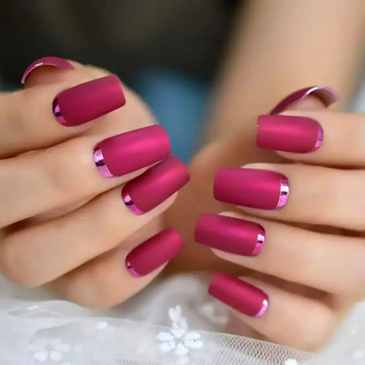 طراحی لاک ناخن مات