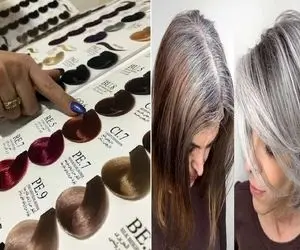رنگ مو مناسب برا پوشاندن موهای سفید؛ با این ریشه موهاتم دربیاد معلوم نمیشه ترکیب میشن