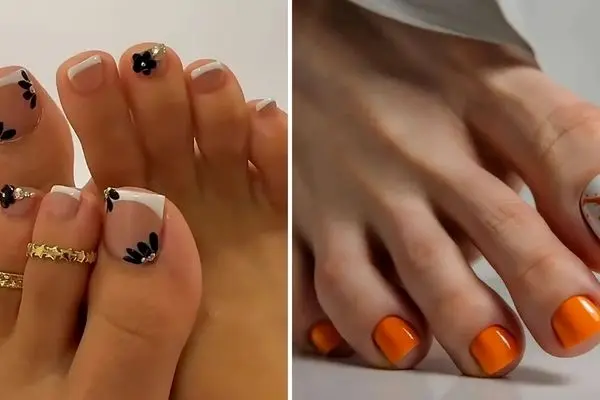 قشنگترین طراحی های ژلیش ناخن پا؛ مدل واسه زیباسازی انگشت پای بلند و کوتاه