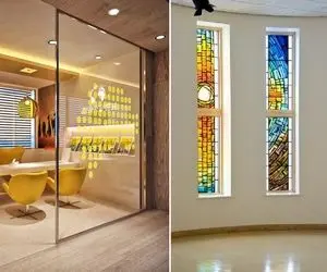 واسه خوشگل کردن دیوار دفتر یا پنجره خونت شیشه دکوراتیو بزن / هم قیافه داره هم کاربرد