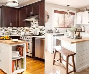 ایده جزیره برای آشپزخانه کوچک / جات فسقلیه نمیخوای جزیره تو دست و پا باشه چرخیشو بخر