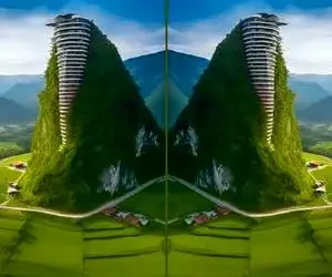 معماری خلاقانه؛ قله کوه و از وسط شکافت خونه طبقاتی ساخت اعیونی با زیبایی بی حد و حصر