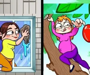بازی فکری؛ بگو کدوم از این خانومای باردار کار خطرناکی انجام میدن؟!