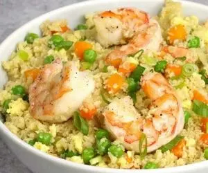 طرز پخت خوراک میگو با کلم بروکلی