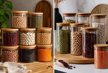 بهترین ظرف حبوبات مناسب کابینت کوچک و بزرگ؛ جا دار، نشکن و خوشگل واسه دکوری فضا