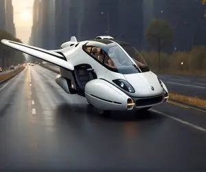 آینده جهان؛ با این ماشین وسط ترافیک میتونی با یه دکمه پرواز کنی و ترافیک دور بزنی