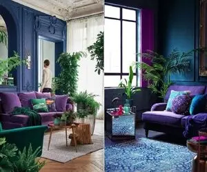 مبل بنفش با چه فرشی ست میشه؟ / این رنگ نشونِ اشرافی بودن و اصالت داره برا خاص پسندا