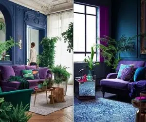 مبل بنفش با چه فرشی ست میشه؟ / این رنگ نشونِ اشرافی بودن و اصالت داره برا خاص پسندا