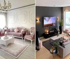 بهترین چیدمان مبل و تلویزیون در پذیرایی مستطیل / خلق منسجم ترین فضا با این اقدام