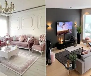 بهترین چیدمان مبل و تلویزیون در پذیرایی مستطیل / خلق منسجم ترین فضا با این اقدام