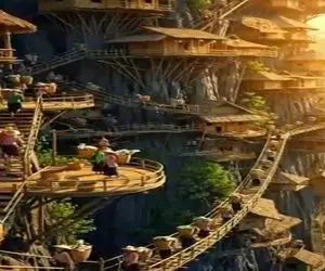 معماری خلاقانه؛ چینی ها فقط رو کله آمیتا باچان خونه نساختن دهات 2 طبقه ساختن تو کوه