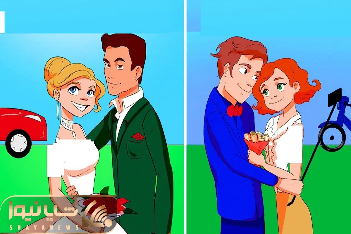 بازی فکری؛ اگه تو هوش زبان زدی بگو کدوم از عروس دومادها پولدارن؟