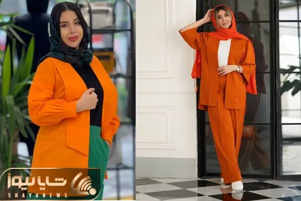 انواع استایل با مانتو نارنجی