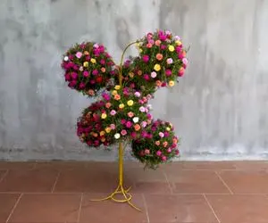 ایده های خلاقانه؛ باغچه کف حیاط نداری با بطری های آب معدنی این باغچه ایستاده رو بساز