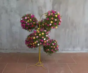 ایده های خلاقانه؛ باغچه کف حیاط نداری با بطری های آب معدنی این باغچه ایستاده رو بساز