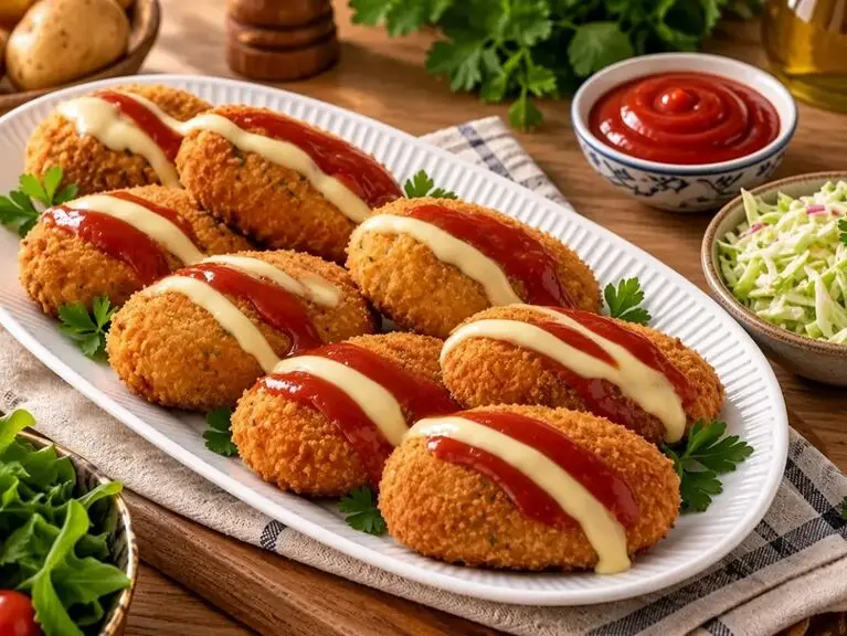 طرز تهیه کراکت مرغ؛ ترد و طلایی با بافتی نرم و پنیری