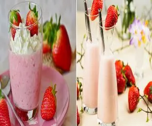 طرز تهیه اسموتی توت فرنگی/ طعم تابستون رو با اسموتی توت فرنگی بچش