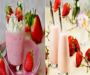 طرز تهیه اسموتی توت فرنگی/ طعم تابستون رو با اسموتی توت فرنگی بچش