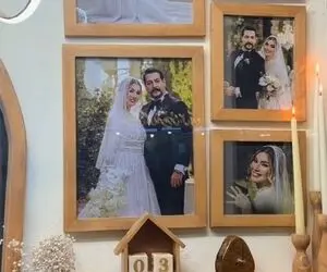 آواز شاد؛ رونمایی متین ستوده از عکسای عروسیش رو دیوار خونش پر ادا