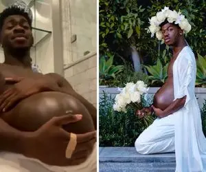 لیل ناز اکس رپر مرد 22 ساله وقت زایمانشه؛ درد زایمان امانش را برید!