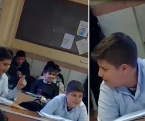 آواز بهشتی؛ دانش آموز سر کلاس مدرسه یکی منم که بی تو بی قراره خوند کلاس قرار گرفت