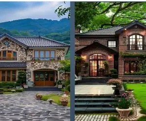 خانه‌های رویایی؛ فک کن صبح تو این خونه مجلل از خواب بیدار شی و جنگل رو ببینی