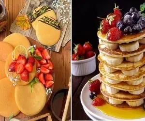 آموزش گام به گام پخت پنکیک پفکی برای 4 نفر؛ به سبک اروپایی و آمریکایی