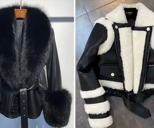 نه کاپشن نه بارونی نه پالتو، فقط کت چرم پشمی / انتخابی بی نقص برای شیک پوشان
