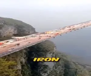 ساخت چین؛ چشم بادومی ها پل 3000متری ساختن که زیرش پایه و ستون نداره از دو طرف وصل کوه