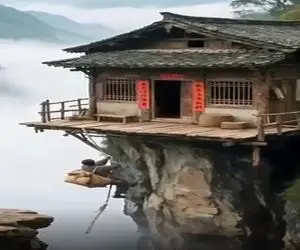 معماری خلاقانه؛ شاگردای معبد شائولین خونه ساختن رو صخره با توسل به بروسلی و طناب میرن