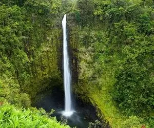 شگفتی های طبیعت؛ لحظه ریزش آب از ارتفاع 108 متری در آبشار ویکتوریا هم قشنگ هم ترسناک