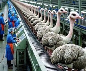 فرآوری شترمرغ؛ شترمرغ گوشت، چرم و حتی پرش طلاست