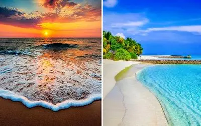 بهترین و تمیز ترین ساحل ها برای شنا؛ آب دارن مثل آینه شفاف شن دارن مثل بلور