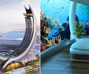 گرون ترین هتل که شبی 7 میلیارد میدی تو شکم نهنگ زندگی میکنی / اونوقت ما میریم اسپیناس