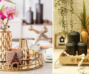 سینی دکوراتیو آشپزخانه / دیگه زمونه گذاشتن سماور رو کانتر ماسیده این سینی‌ها مدرنن