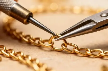 چگونه زنجیر گردنبند پاره‌شده طلا را در خانه تعمیر کنیم؟