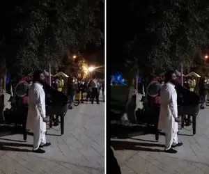 آواز خیابانی؛ آقاهه تو پارک معروف با اون لباسش چه آهنگ زابلی میخونه ملت حظ کردن